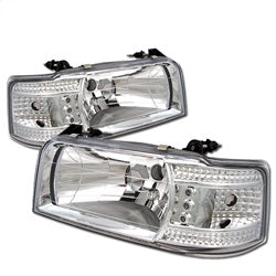 Spyder Crystal Headlights - Chrome — for select Ford vehicles (5012500)