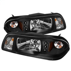 Spyder Crystal Headlights - Black — 1987-1993 Ford Mustang (5012531)