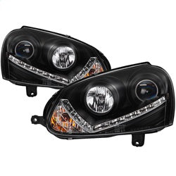 Spyder Projector Headlights - DRL - Black — for select Volkswagen vehicles (5017529)