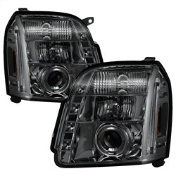 Spyder Phares à projecteur halo à DEL — fumé — pour certains véhicules GMC (5029348)
