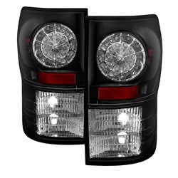 Spyder LED Tail lights - Black — 2007-2013 Toyota Tundra