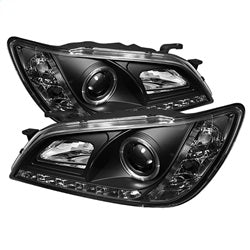 Spyder Phares à projecteur halo à DEL feux de jour — noir — 2001-2005 Lexus IS300 (5029898)
