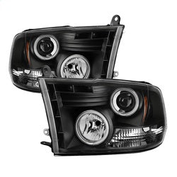 Spyder Phares à projecteur halo CCFL — noir — pour certains camions Dodge et Ram (5030320)