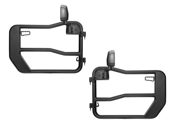 Rugged Ridge Front Tube Doors with Mirrors 18C Jeep Wrangler/Gladiator