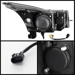 Spyder Projector Headlights - Light Tube - DRL - Black — 2011-2014 Chevrolet Cruze (5074164)