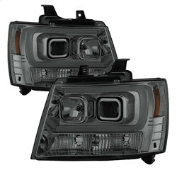 Spyder Projector Headlights - Version 2 - Light Bar DRL - Smoke