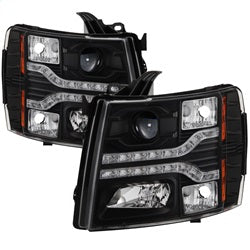 Spyder Projector Headlights - Version 2 - LED DRL - Black