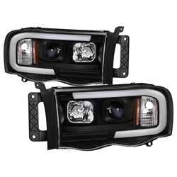 Spyder Light Bar Projector Headlights - Black — for select Dodge trucks (5084606)