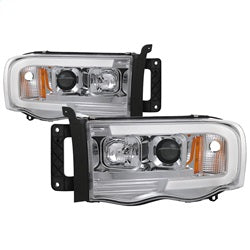 Spyder Projector Headlights - Version 2 - Light Bar DRL - Chrome — for select Dodge trucks (5084613)