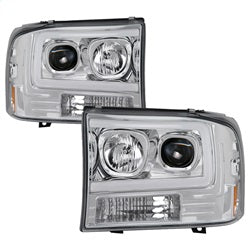 Spyder 1PC Light Bar Projector Headlights - Chrome