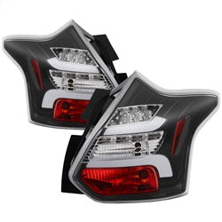 Spyder LED Tail Lights - Black — 2012-2014 Ford Focus (5085139)