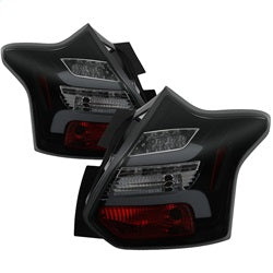 Spyder LED Tail Lights - Black Smoke — 2012-2014 Ford Focus (5085146)