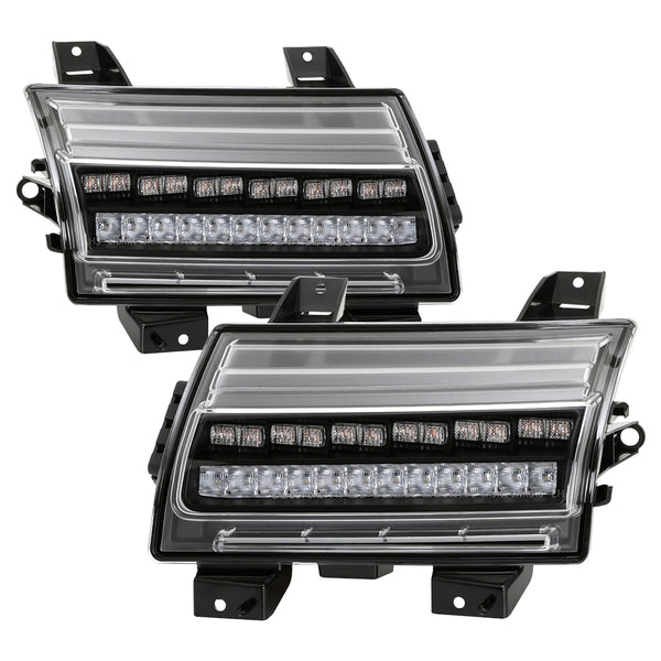 Spyder Full LED Front Bumper Lights - Sequential Signal - Black