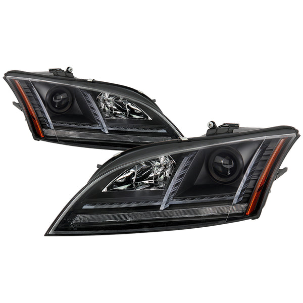 Spyder Projector Headlights - Sequential Turn Signal - Black — for select Audi vehicles (5086891)