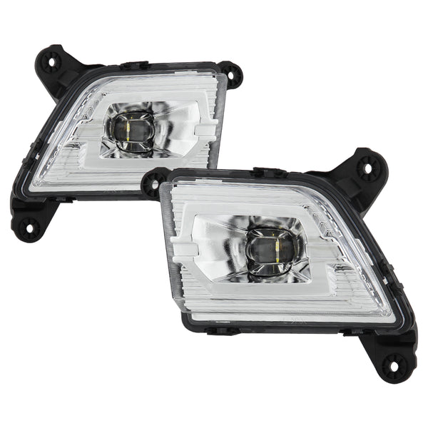 Spyder OEM LED Fog Lights w/ Universal Switch - Clear — 2019-2020 Chevrolet Silverado 1500 (5086983)