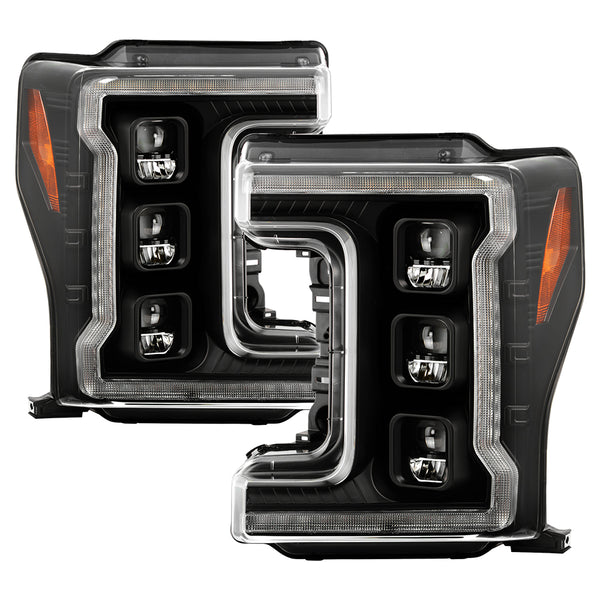 Spyder LED Headlights - Sequential Turn Signal - Chrome