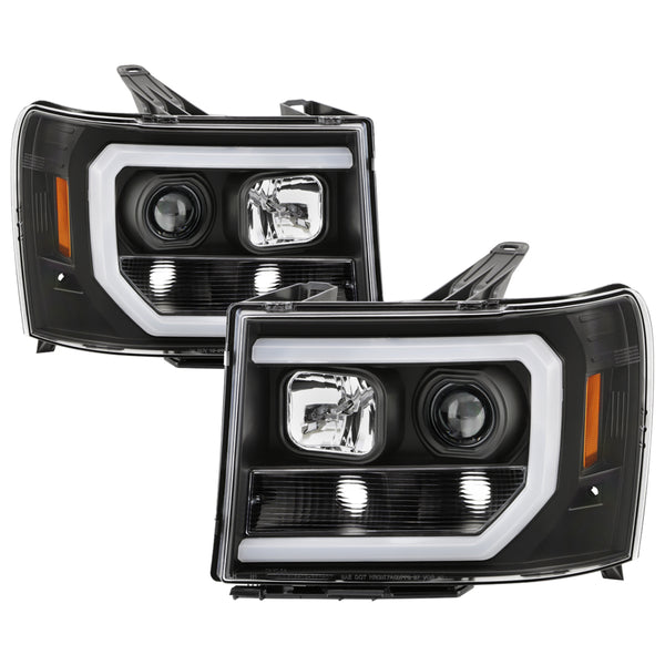 Spyder LED Low Beam Headlights - Black — for select GMC trucks (5087522)