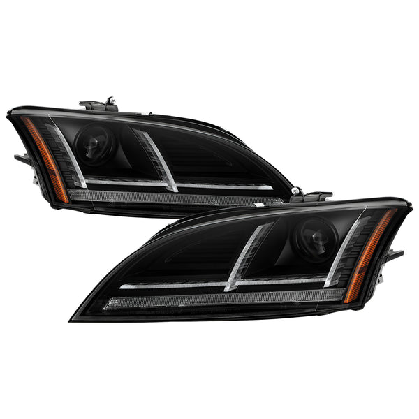 Spyder Projector Headlights - Sequential Signal - Black