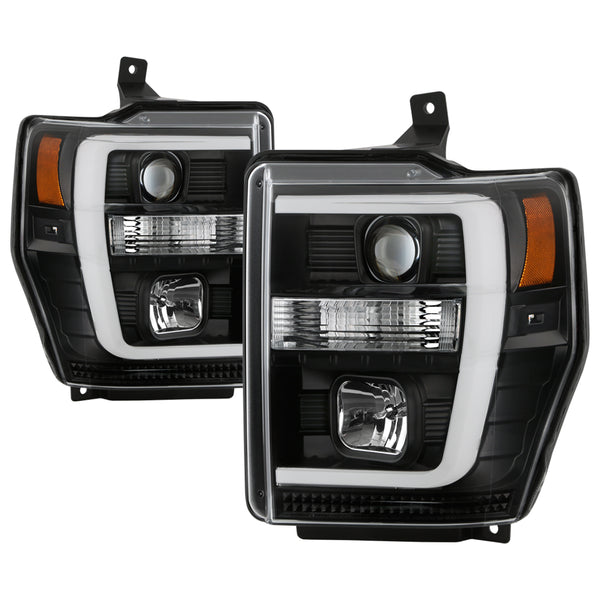 Spyder High-Power LED Module ( Low Beam ) Equipped Headlights - Version 2 - Black — for select Ford trucks (5087751)