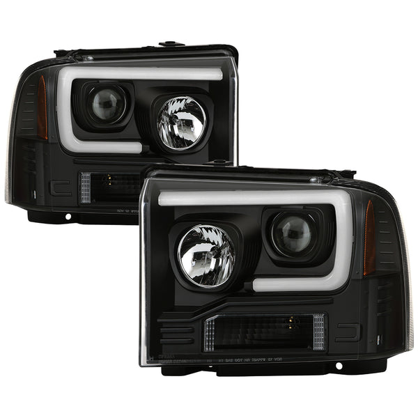 Spyder Projector Headlights - Black — for select Ford trucks (5087911)
