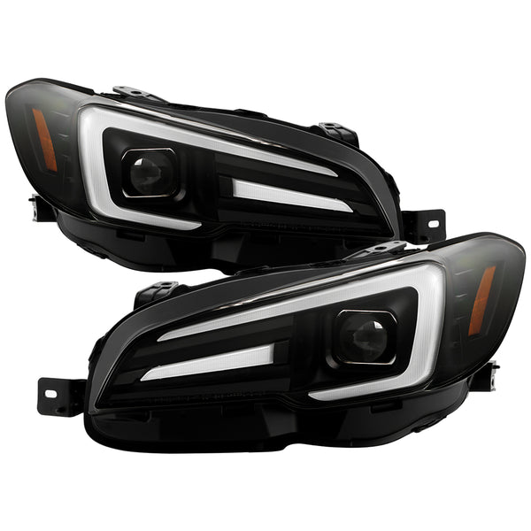 Spyder High-Power LED Module ( Low Beam ) Equipped Headlights - Black — 2015-2020 Subaru WRX (5088109)