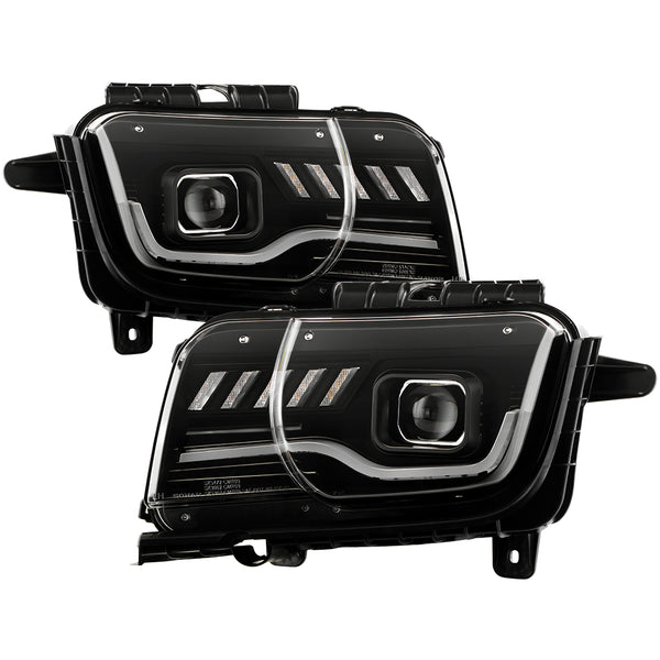 Spyder High-Power LED Module ( Low Beam ) Equipped Headlights - Black — 2010-2013 Chevrolet Camaro (5088536)