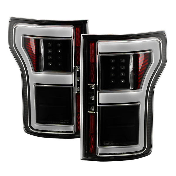 Spyder LED Tail Lights - Black — 2018-2020 Ford F-150 (5088550)