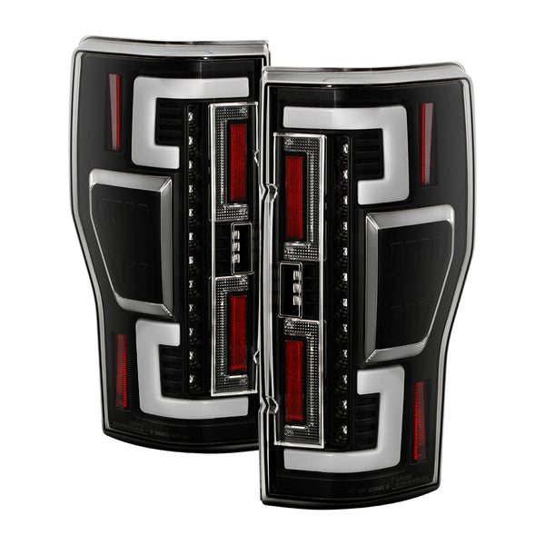Spyder LED Tail Lights - Black — 2020-2021 Ford F-250 Super Duty (5088642)