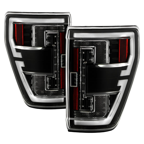 Spyder LED Tail Lights - Black — 2020-2023 Ford F-150 (5088772)