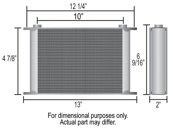 Derale 16 Row Series 10000 Stack Plate Oil Fluid Cooler, -8AN