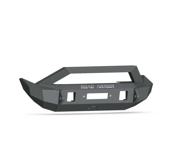 Road Armor 2018+ Wrangler/2020+ Gladiator Stealth Front Mid Width Winch Bumper Pre Runner Guard Txt Blk (5182F3B)