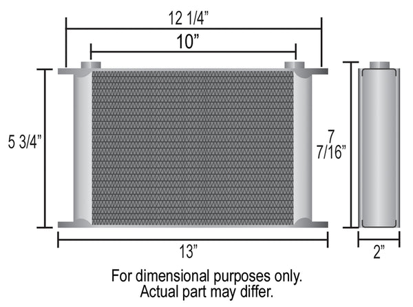 Derale 19 Row Series 10000 Stack Plate Fluid Cooler, -8AN
