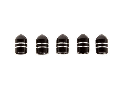Rugged Ridge Valve Stem Cap Aluminum Black 5 Pack