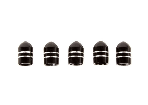 Rugged Ridge Valve Stem Cap Aluminum Black 5 Pack
