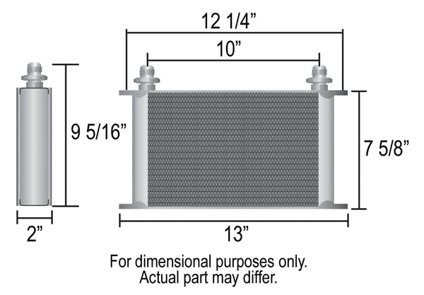 Derale 25 Row Series 10000 Stack Plate Fluid Cooler, -8AN