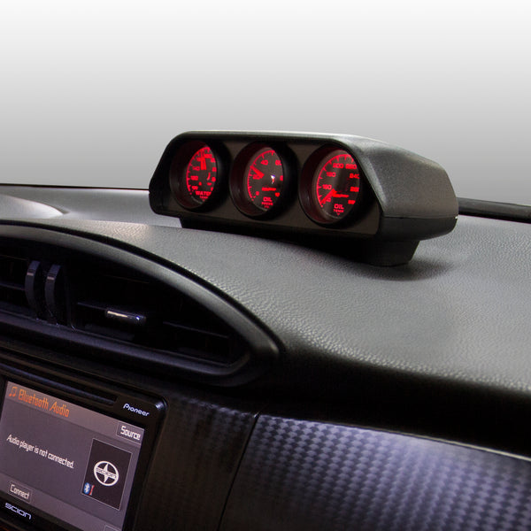 AutoMeter Dessus de tableau de bord à ajustement direct, triple, 2-1/16 po, Scion Frs / Subaru Brz