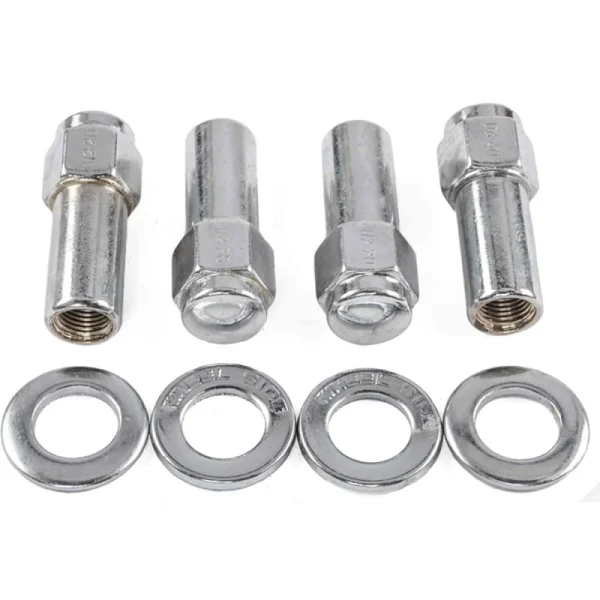 Weld Closed End Lug Nuts 12mm x 1.5 Thread Shank Seat - Chrome (4 Pack)