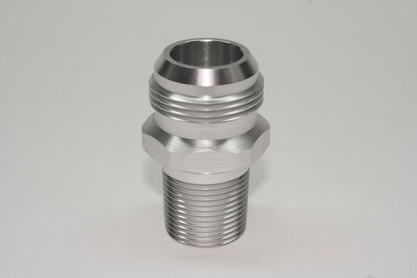 PRW - Electric Water Pump Fitting, 3/4" NPT to AN-16 Male Fitting x 2.25 in. Long - 5292092