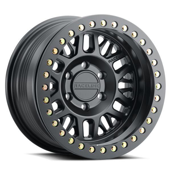 Raceline Roue à verrouillage de talon RT951B Ryno 17x9 po / 5x127 / déport -12mm / alésage 83.82mm - noir satiné
