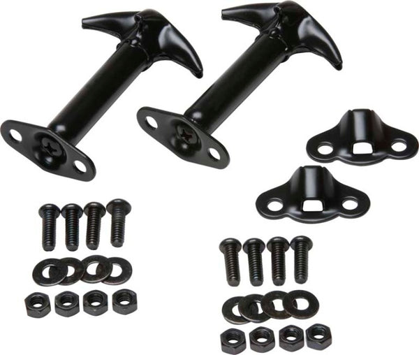 Kentrol Loquets de capot (paire) 55-95 Jeep CJ/Wrangler YJ - revêtement en poudre noir