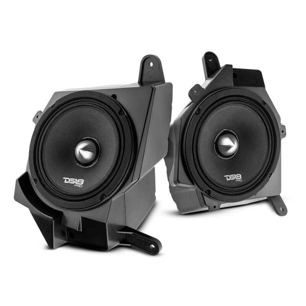 DS18 Boîtier de tableau de bord Jeep JL/JLU/JT avec 2x haut-parleurs 6.5 po gauche + droit 2x PRO-FR6NEO inclus 225 watts