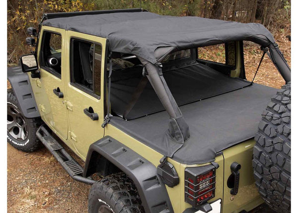 Rugged Ridge 2010-2018 Wrangler 4-Door Montana Pocket Island Topper Summer Top, Black