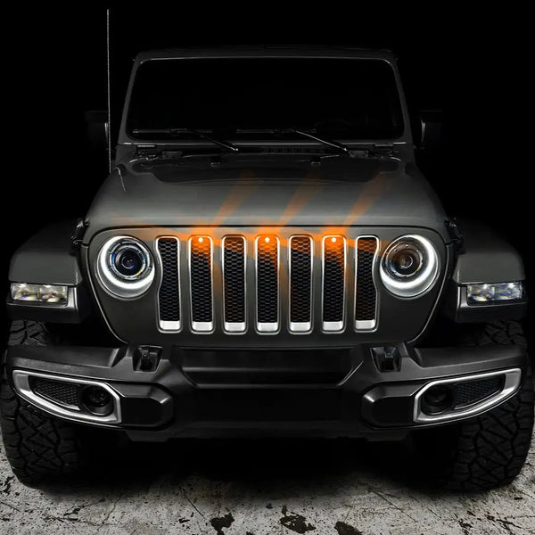 Oracle Pre-Runner Style LED Grille Kit for Jeep Wrangler JL - Amber