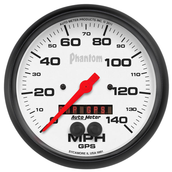 AutoMeter 5" GPS Speedometer, 0-140 MPH, Phantom