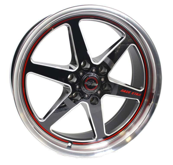 Race Star Roue 93 Truck Star 17x7 6x5.50BC 4.00BS perçage direct - noir/usiné