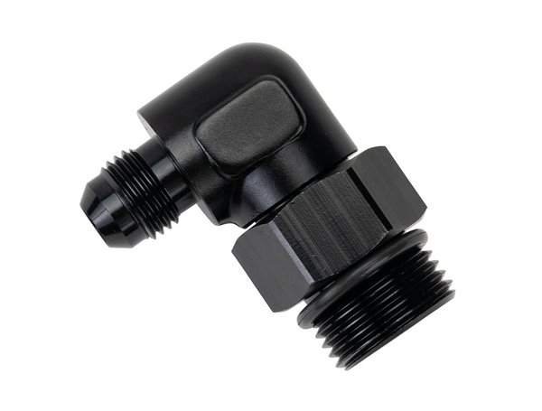 Derale Raccord pivotant en aluminium 90° 7/8-14 UNF x -6AN mâle