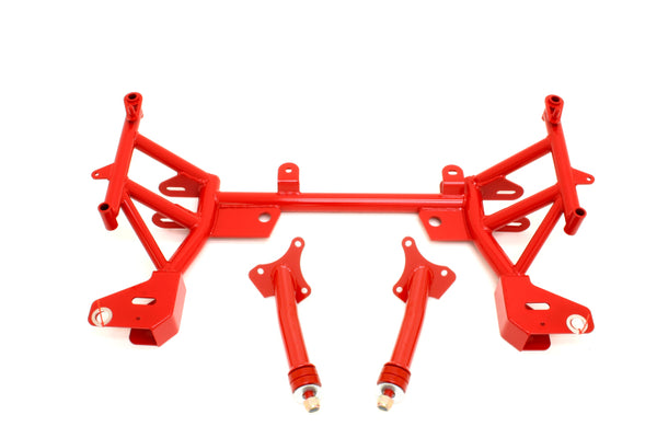 BMR Traverse K-Member avec supports moteur SBC/BBC et supports de crémaillère standard 93-02 F-Body - rouge