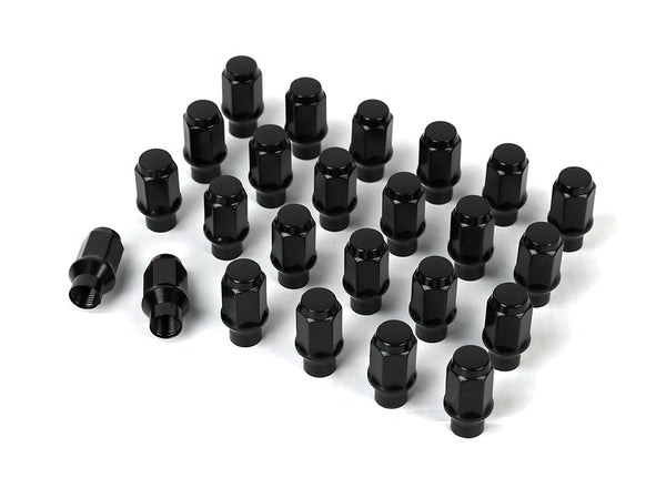 Icon Vehicle Dynamics Icon Alloys Lug Nut Kit Black 14 X 1.5 / 24 Count 6 Point Custom Shank
