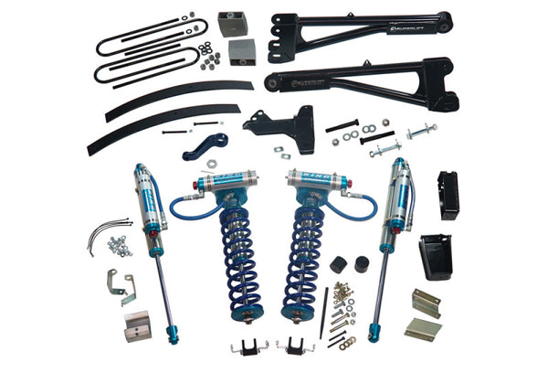 Superlift Ensemble de rehaussement 8 po avec bras radiaux de remplacement, combinés filetés King et amortisseurs arrière 11-16 Ford F-250/F-350 SD 4WD