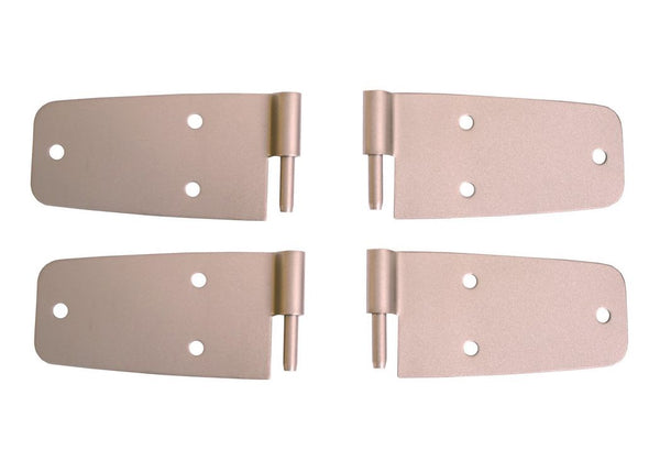Rugged Ridge DOOR Hinge SET Satin Stainless 7693 CJ / Wrangler WITH FULL Doors